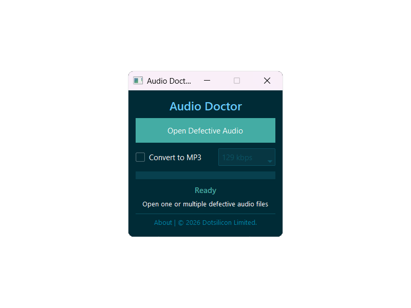 Audio Doctor application screenshot